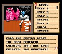 une photo d'Ã©cran de Shadowgate sur Nintendo Nes